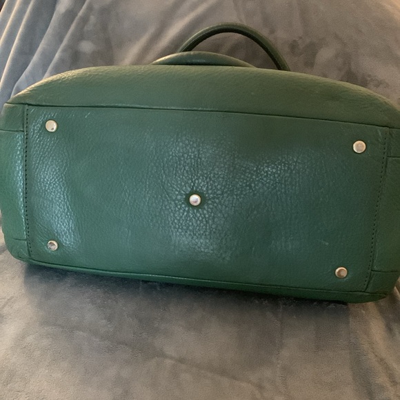 Cole Haan sage green pebbled leather weekender bag - Picture 11 of 11